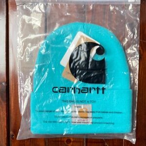 Carhartt Bright Teal Folded Cuff Knit Beanie